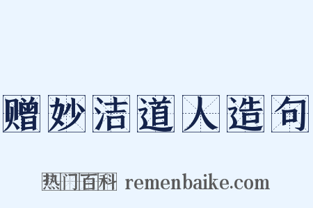 赠妙洁道人造句是什么意思的图片